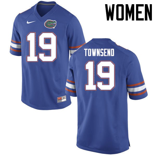 Florida Gators Women #19 Johnny Townsend College Football Jerseys Blue